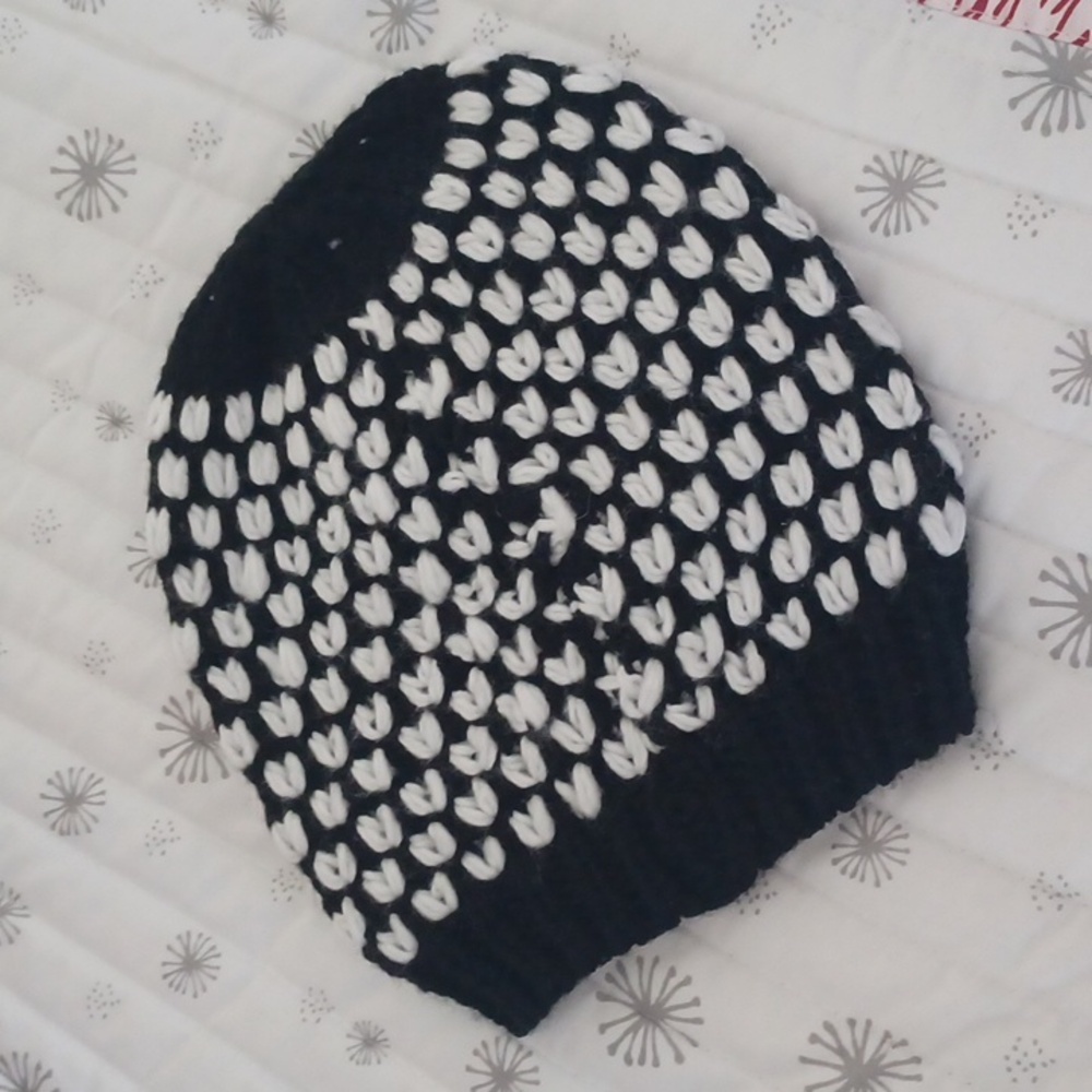Broner Black and White Knit Beanie - Picture 3 of 3